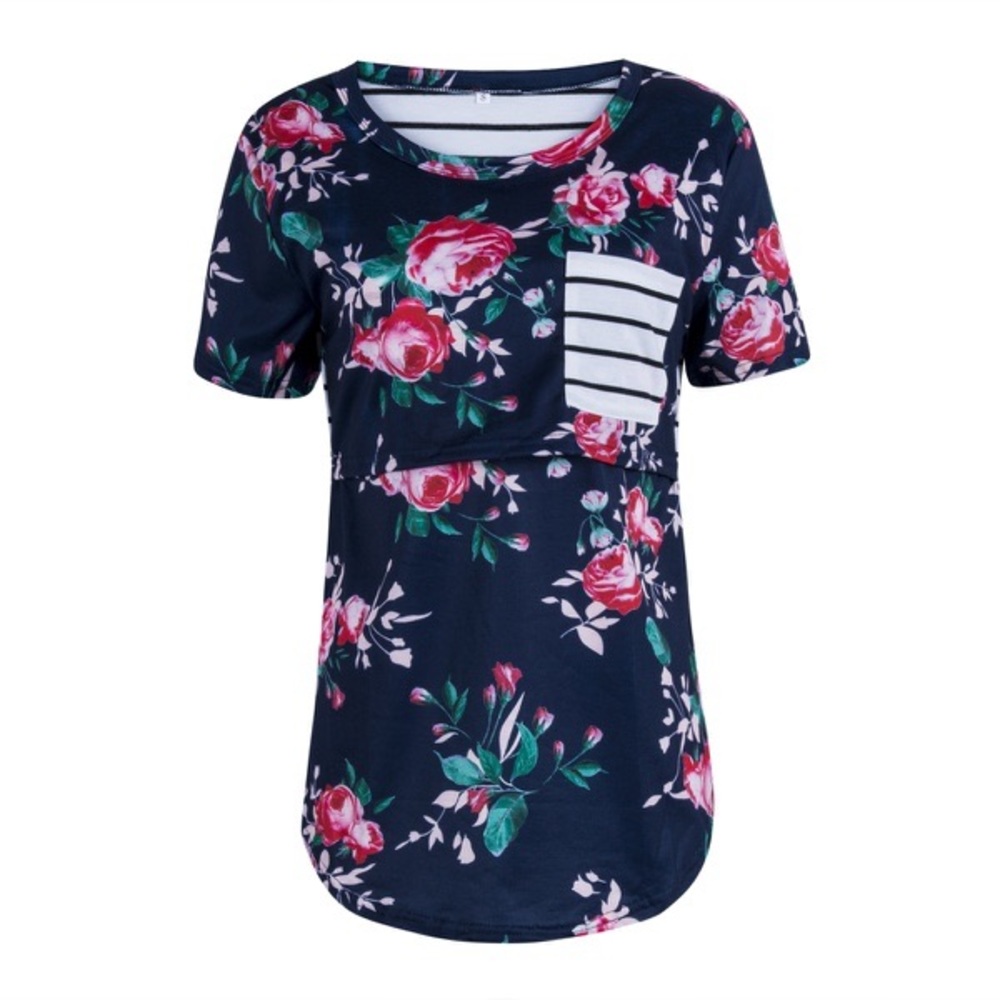 Floral nursing top